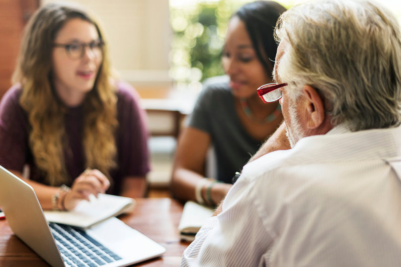 Mentoring college students who started a business