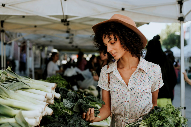 Buying vegetables for a restaurant