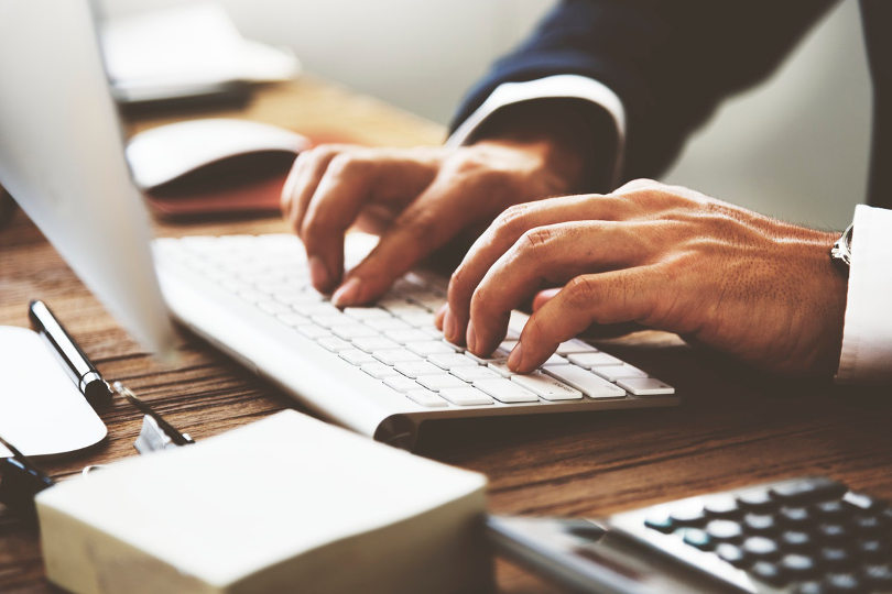 Businessman using big data platform