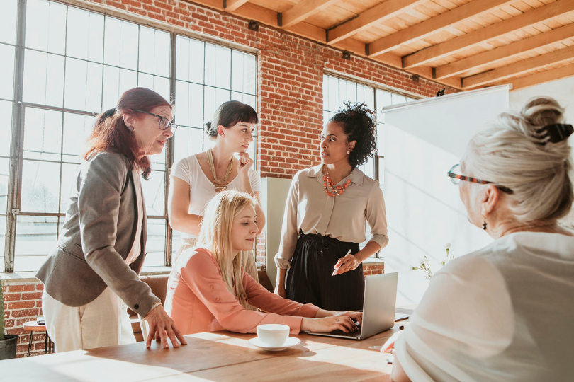 Businesswomen starting a business