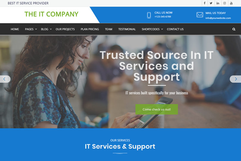 Corporate WordPress theme screenshot