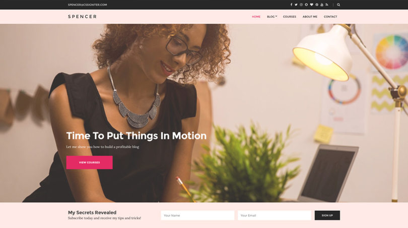 Spencer WordPress theme screenshot