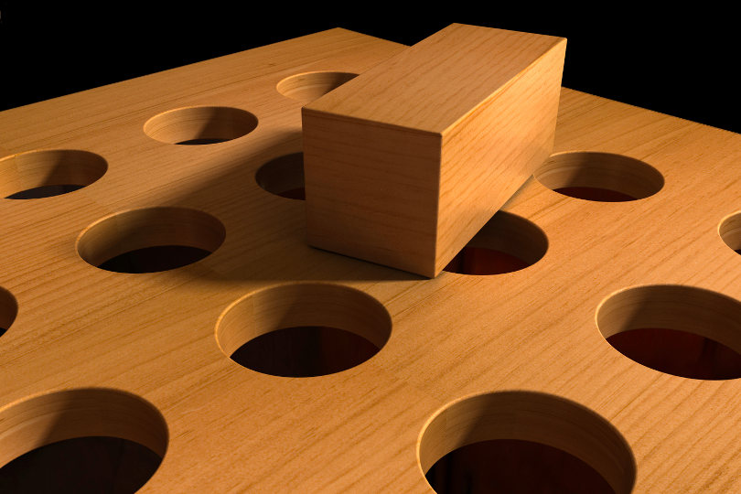 Square peg round hole