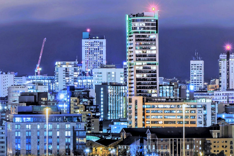 Leeds CBD at night