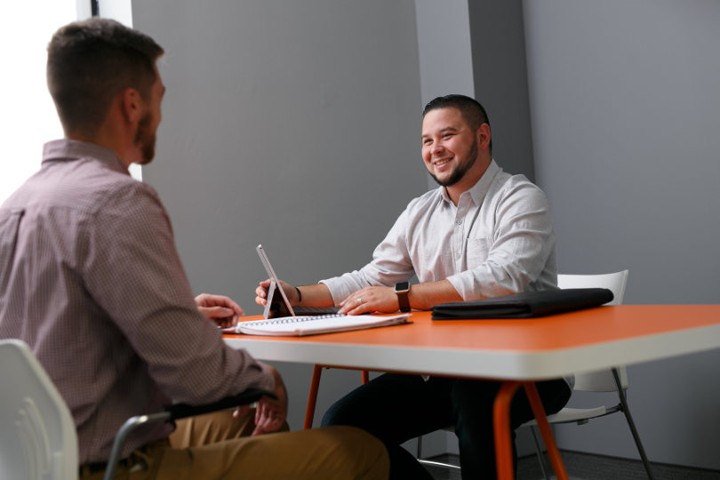 Job interview in progress