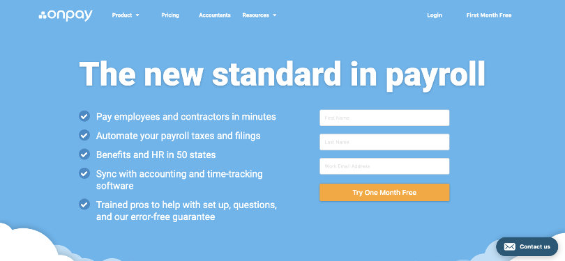OnPay payroll software screenshot