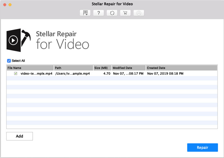 Repair added files