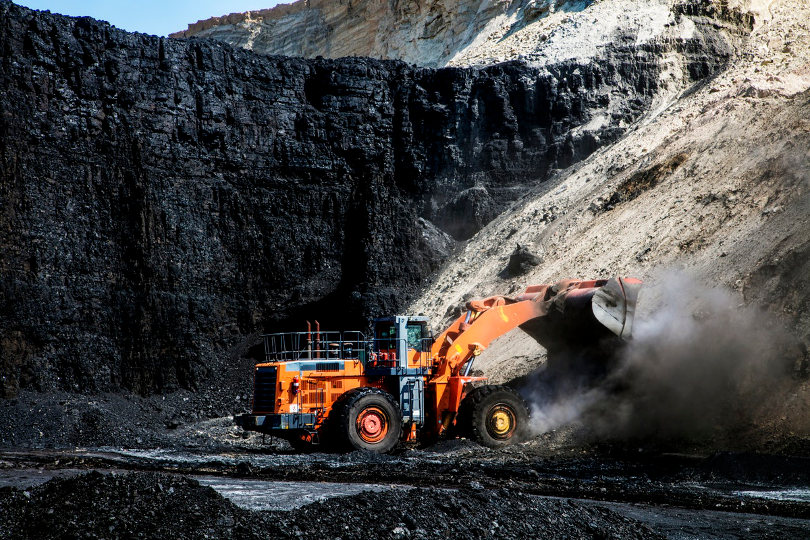 Machinery in a coal mine