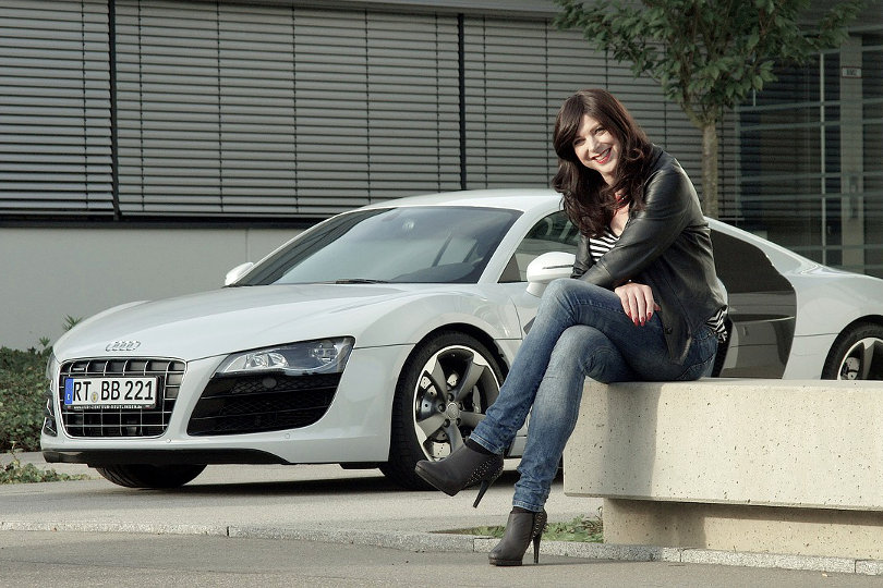 Entrepreneur and her leased car