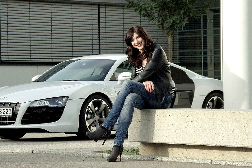 Startup founder and her fast car