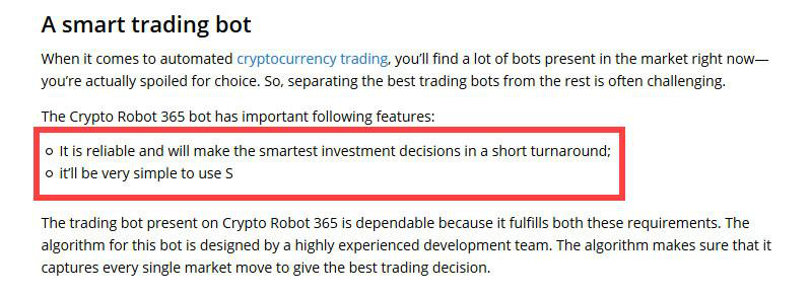 Fraudulent offer screenshot
