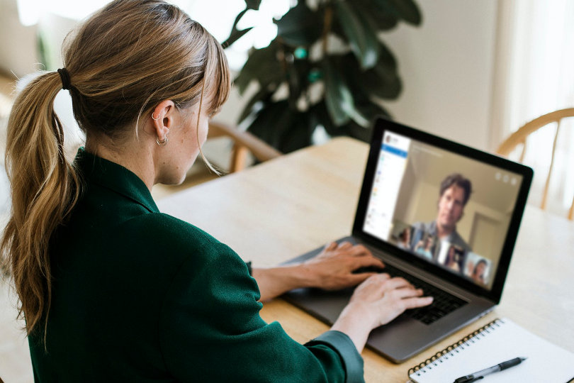 Video conferencing with colleagues