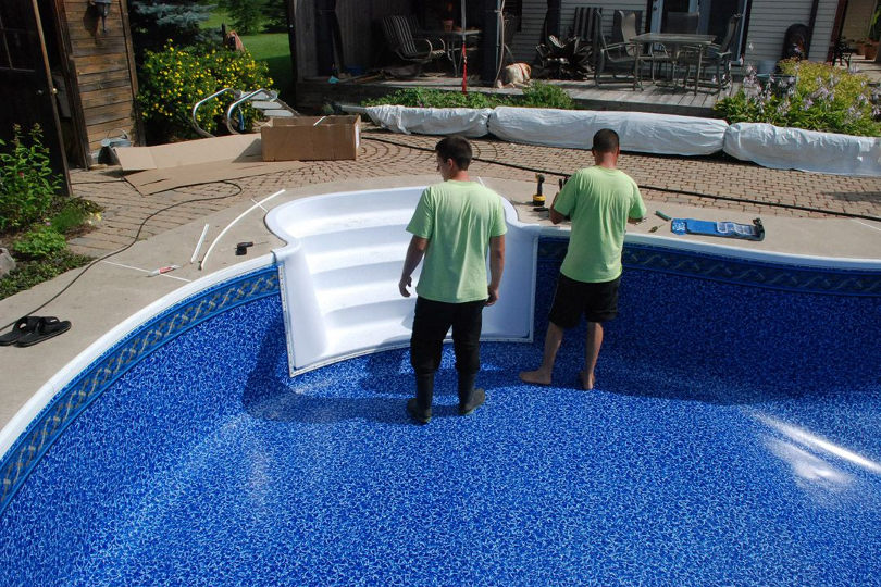 Pool resurfacing work