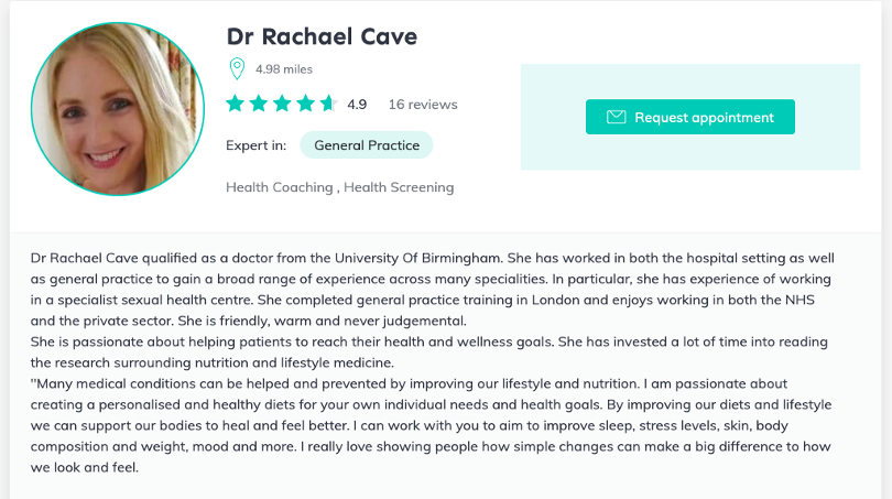 Doctor review example