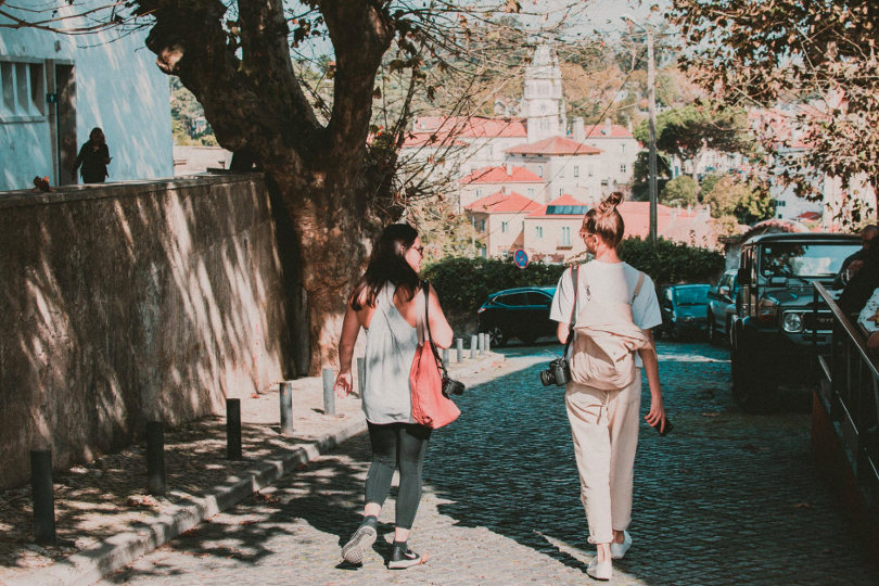 Strolling on a Portugal street