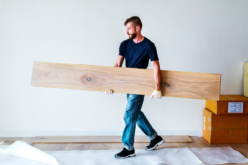 Instalación de piso de madera