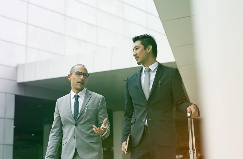 Business team travelling together