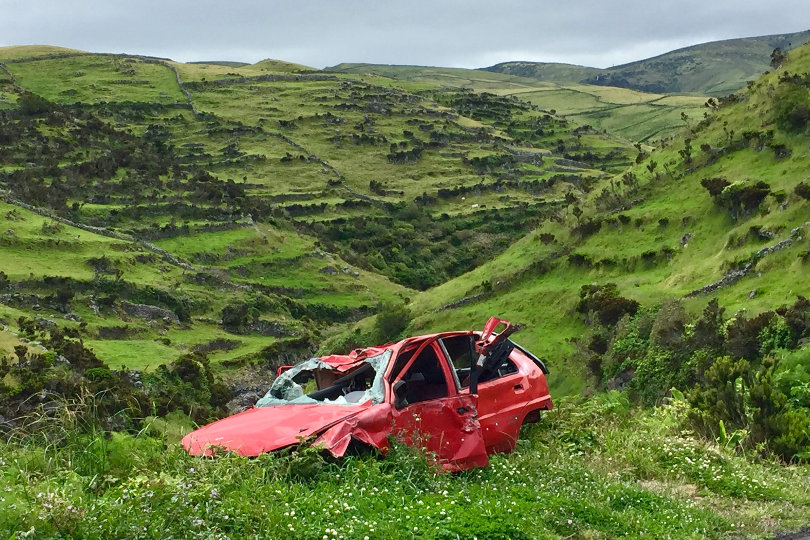 Crashed car