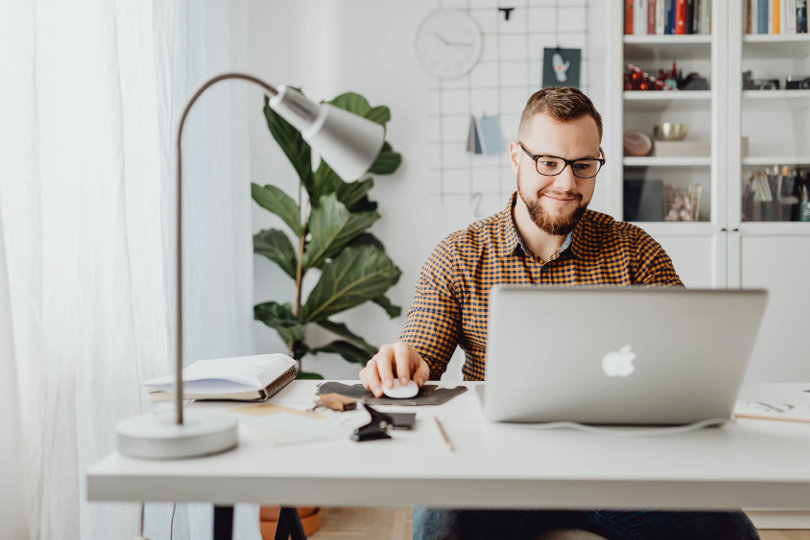 Entrepreneur running startup