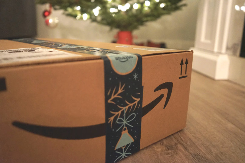 Amazon brand identity on package box