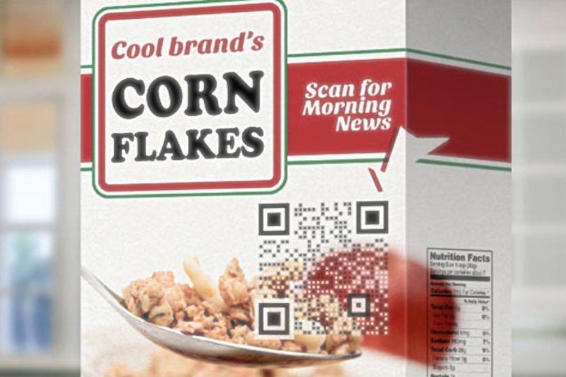Visual QR code on a packaging