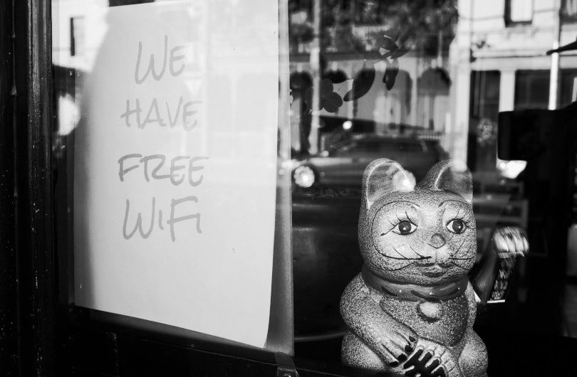 Free WiFi sign