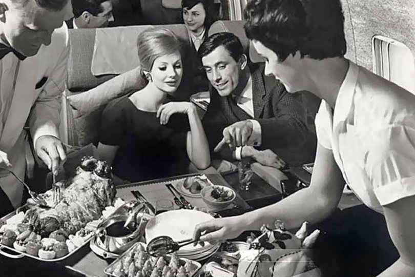 British Airways in-flight meal in the 60's