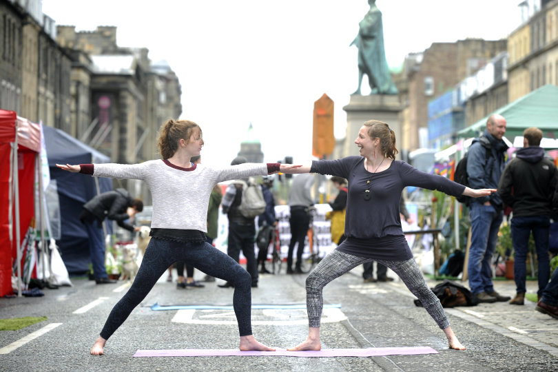 Pop up park event in Edinburgh