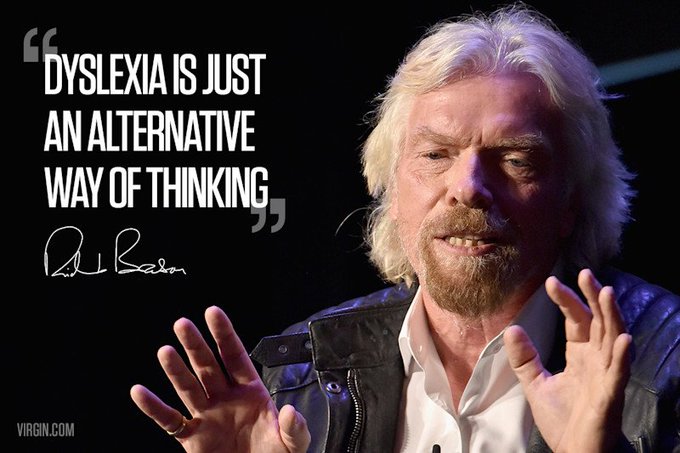 Sir Richard Branson Quote About Dyslexia