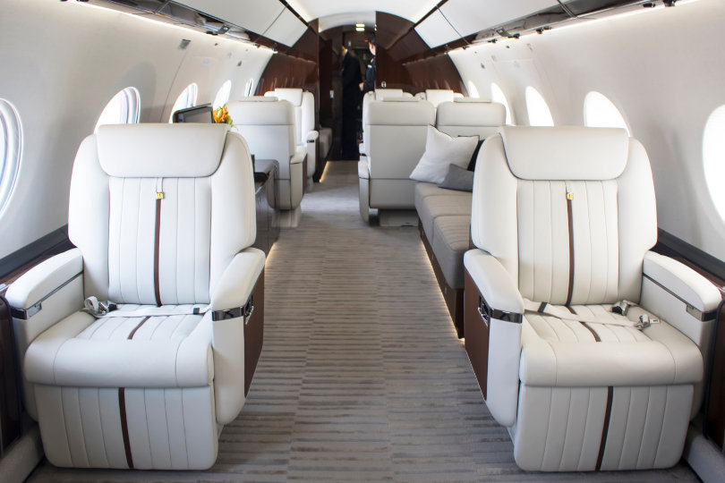 Private jet cabin