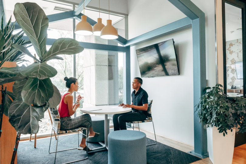 Colleagues in an office space