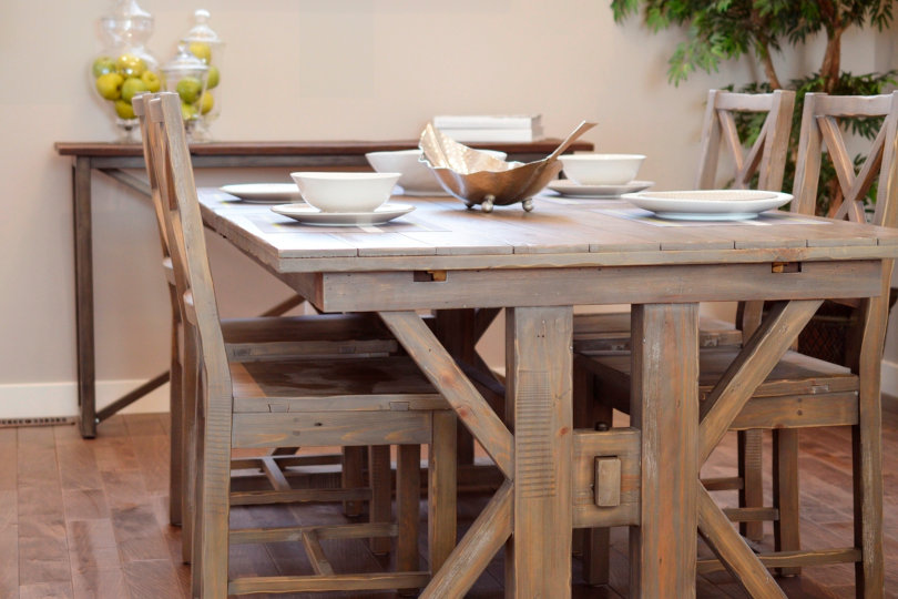 Rustic restaurant chairs