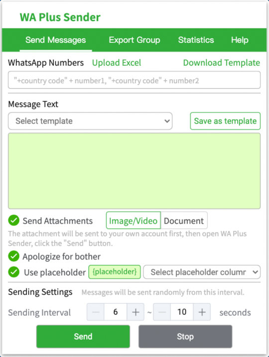 WA Plus Sender