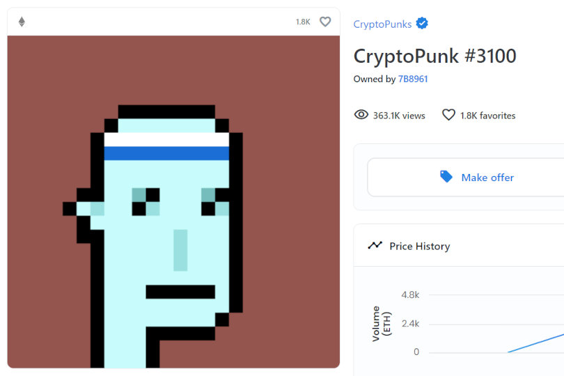 CryptoPunk 3100