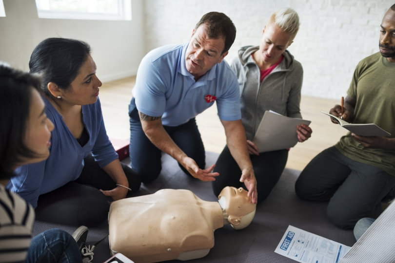 CPR first aid training class