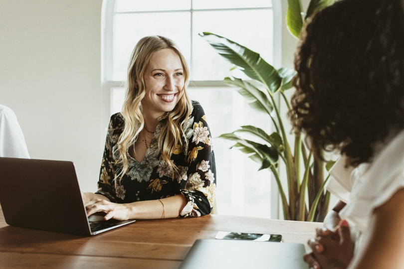 Smiling entrepreneur