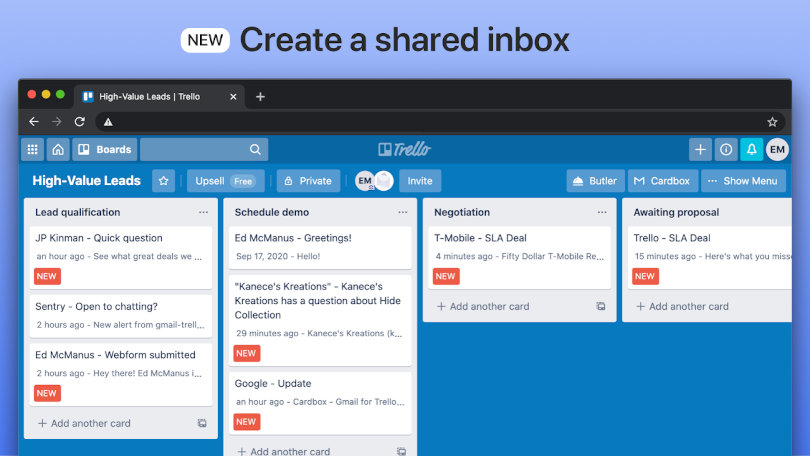 Create a shared inbox