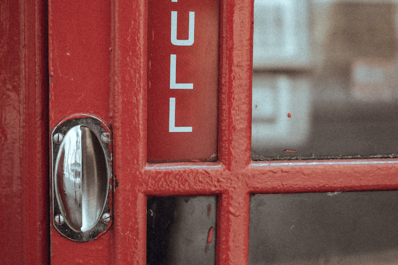 Classic storefront door